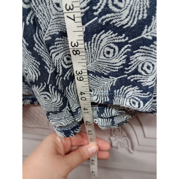 LuLaRoe Dress Size S Drop Waist Fit & Large Flare Skirt 3/4 Sleeves Peacock EUC - Picture 12 of 16